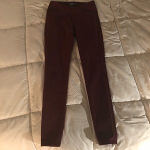 Maroon velvet old navy skinny jeans